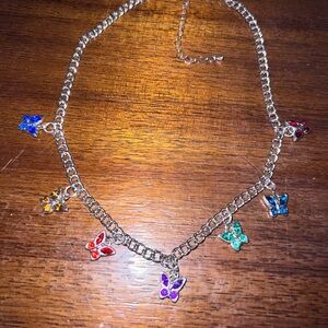 Handmade Colorful Butterfly Charm Necklace